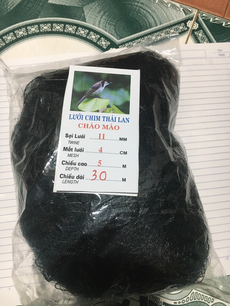 Lưới bẫy chim bồ câu ,cu gáy cao 6m 8p