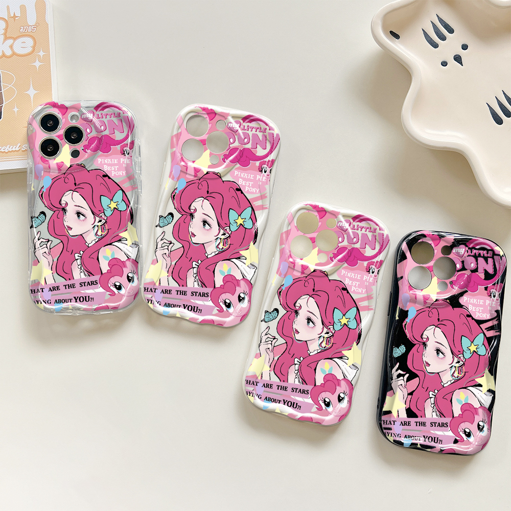 Jizetin for Redmi Note 10 Pro Note 10 Pro Max Back Cover Sweet Pretty Girl Cream Wavy Edge Soft Silicone Phone Case. 