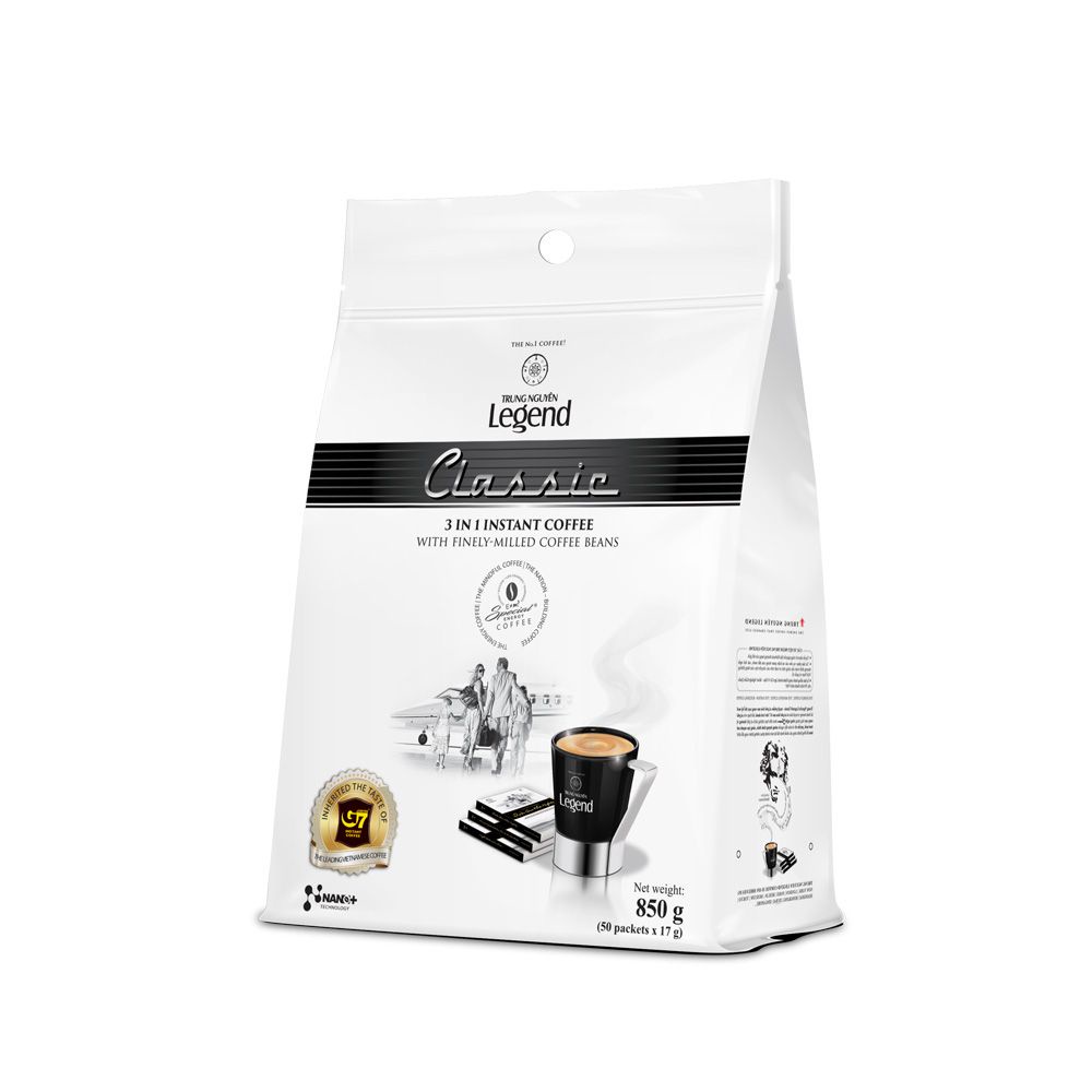 Classic b50 cà phê trung nguyên hòa tan legend classic bịch 17g*50 gói