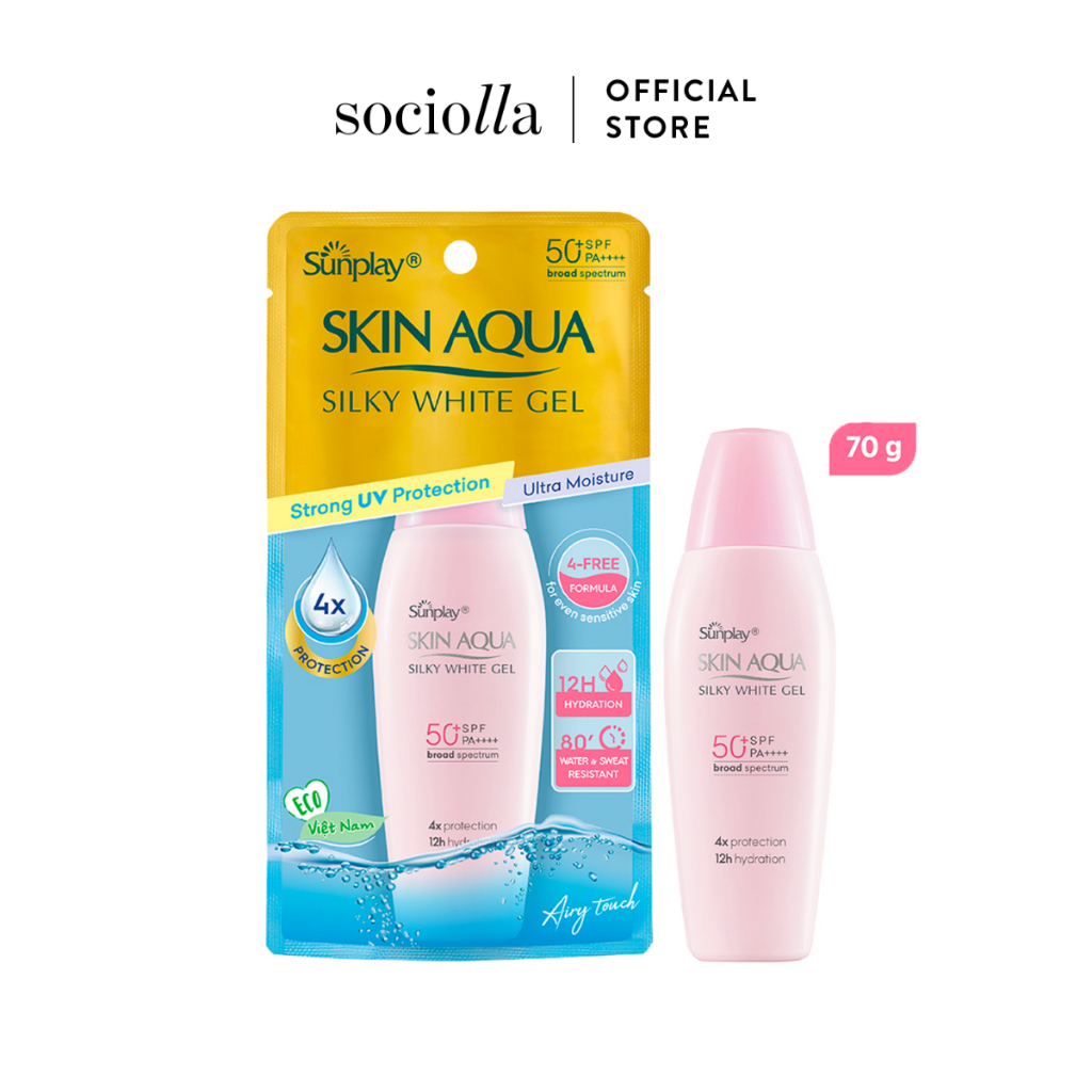 Gel chống nắng dưỡng da trắng mịn sunplay silky white gel spf50 pa++++