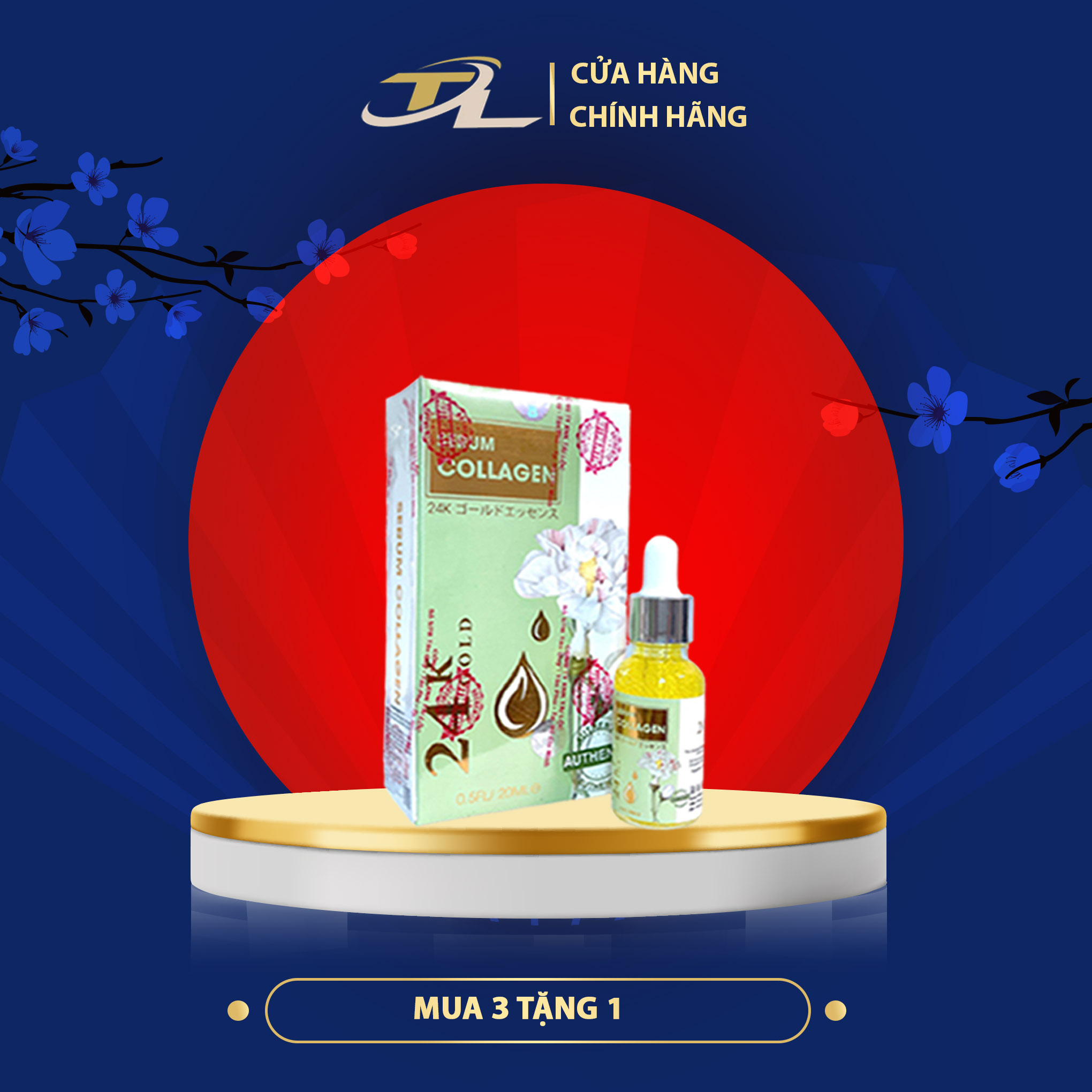 ( NHẬP KHẨU ) Tinh Chất Collagen Serum Pahueketo 24k Gold, Se Khít Lỗ Chân Lông, Cấp Ẩm, Ức Chế Nám
