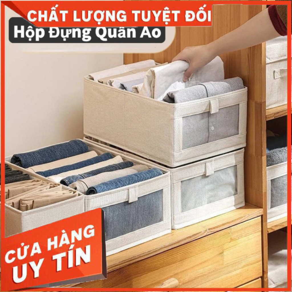 Hộp vải đựng quần áo, hộp vải đựng đồ lót, hộp vải đựng đồ đa năng khung cứng có thể gấp gọn