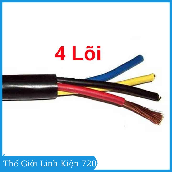 1 Mét dây điện đen tròn 0.3mm  2 lõi / 3 lõi / 4 lõi chất liệu dây đồng 100% loại tốt