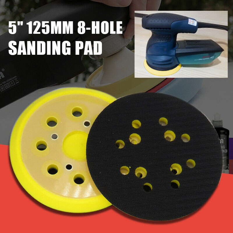 Hozzby 1pcs 8-hole grinding pad sanding pad 5“125mm orbital sander polishing pad random delivery