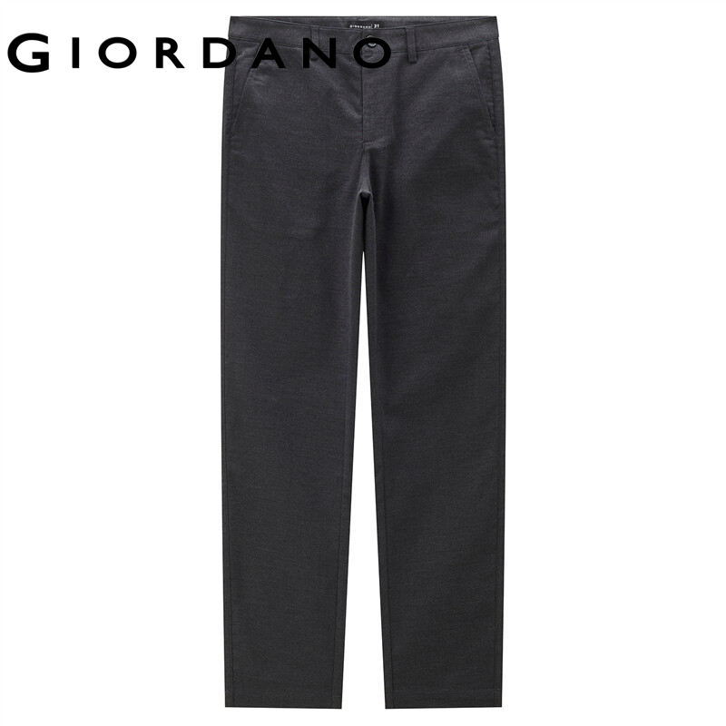 GIORDANO Nam Quần cạp vừa Quần cơ bản thông thường Nhiều túi Màu trơn đơn giản thời trang công sở Quần thường ngày 01113074