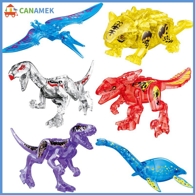 CANAMEK Khủng Long Thế giới khủng long mô hình tự làm gạch Đồ chơi khối xây dựng lắp ráp đồ chơi giáo dục cho trẻ em Xmas Quà Tặng