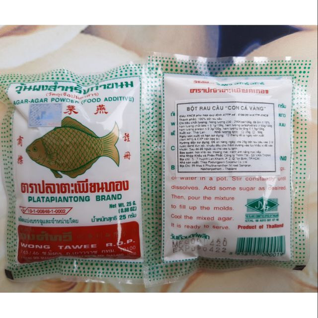 Rau câu con cá Thái gói 25g