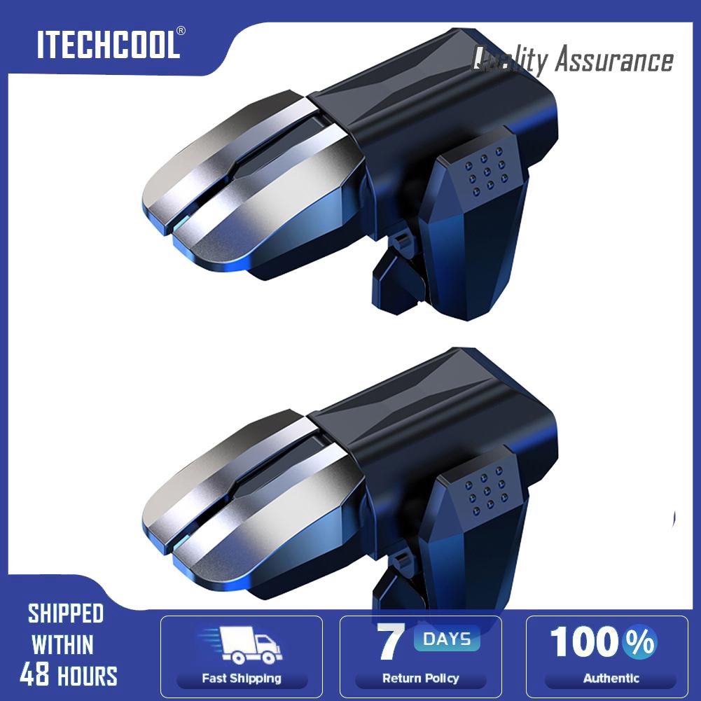 2pcs Mechanical 6 Finger Game Controller Key Button Sensitive Gamepad Key Button for Pubg Mobile