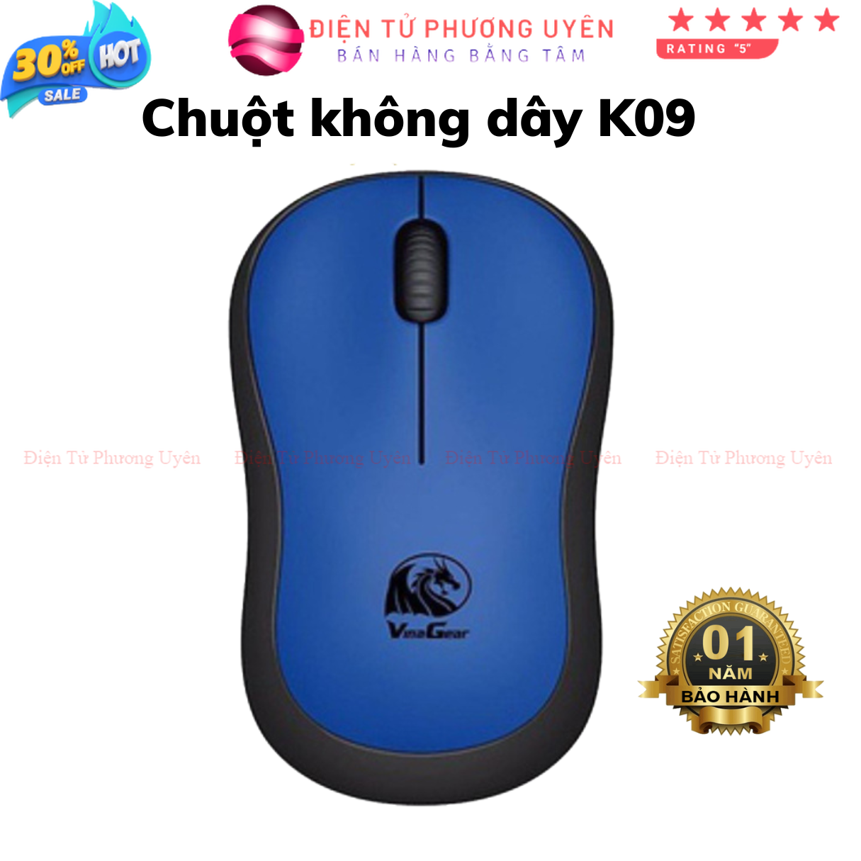 Chuột không dây, chuột 2.4g v-dra k09, v-dra k11 dùng pin - trang nguyễn computer