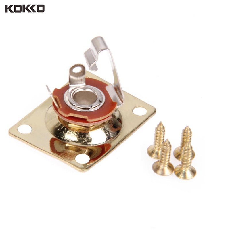 KOKKO Square Guitar Jack Plate 1/4 Output Input Jack Socket Assembly Epiphone TL Electric Guitar Parts & Accessories