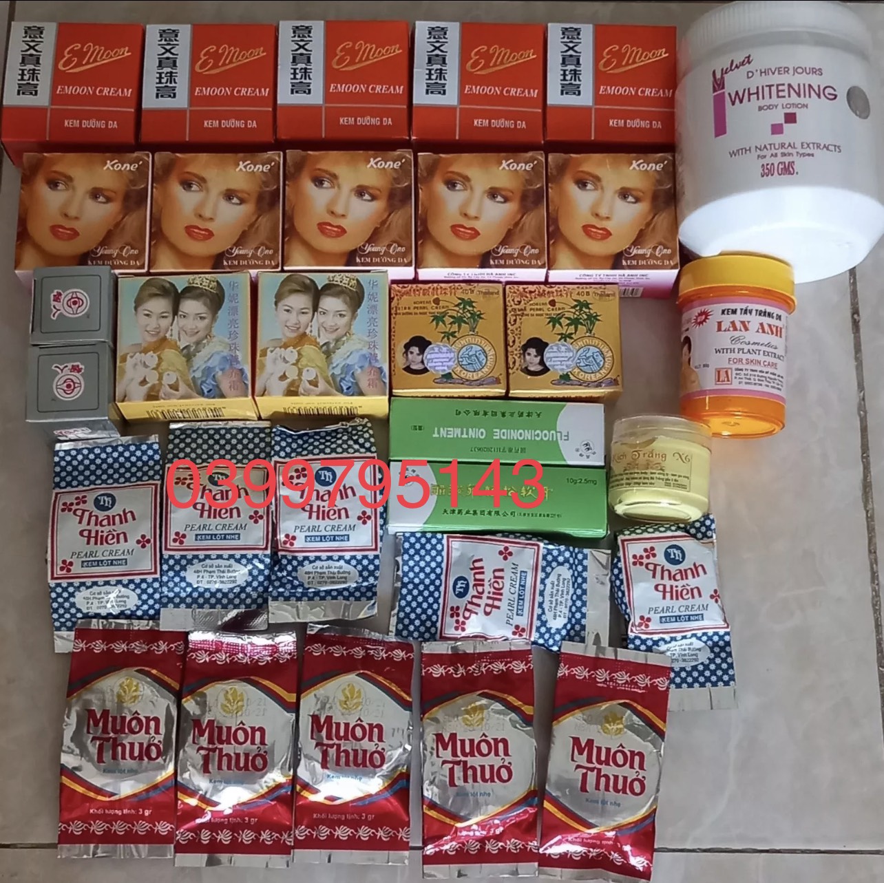 Combo kem trộn trắng mạnh cho da ngâm