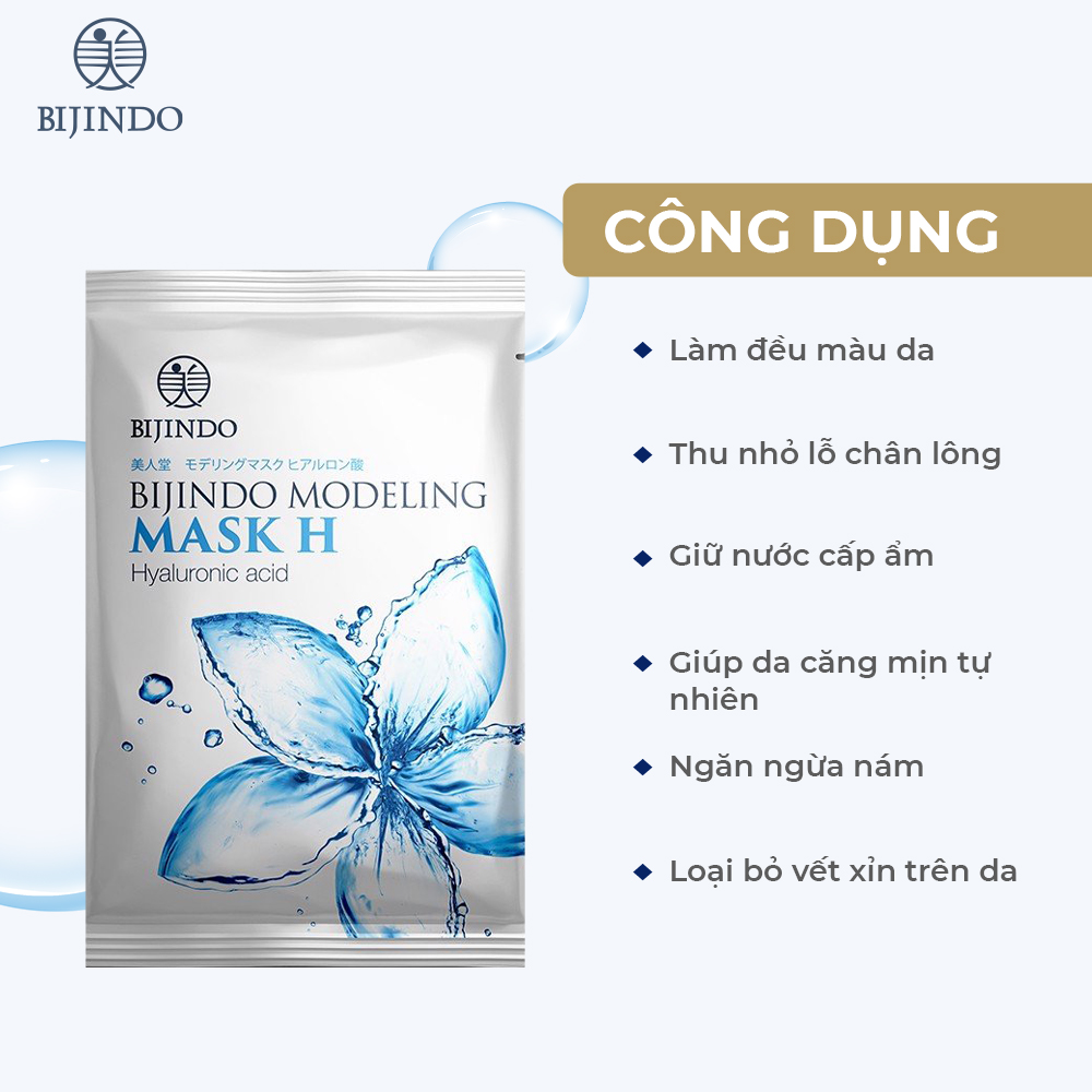 Combo 3 Mặt Nạ Dẻo Cấp ẩm BIJINDO Modeling Mask H (Hyaluronic Acid) 40g/gói