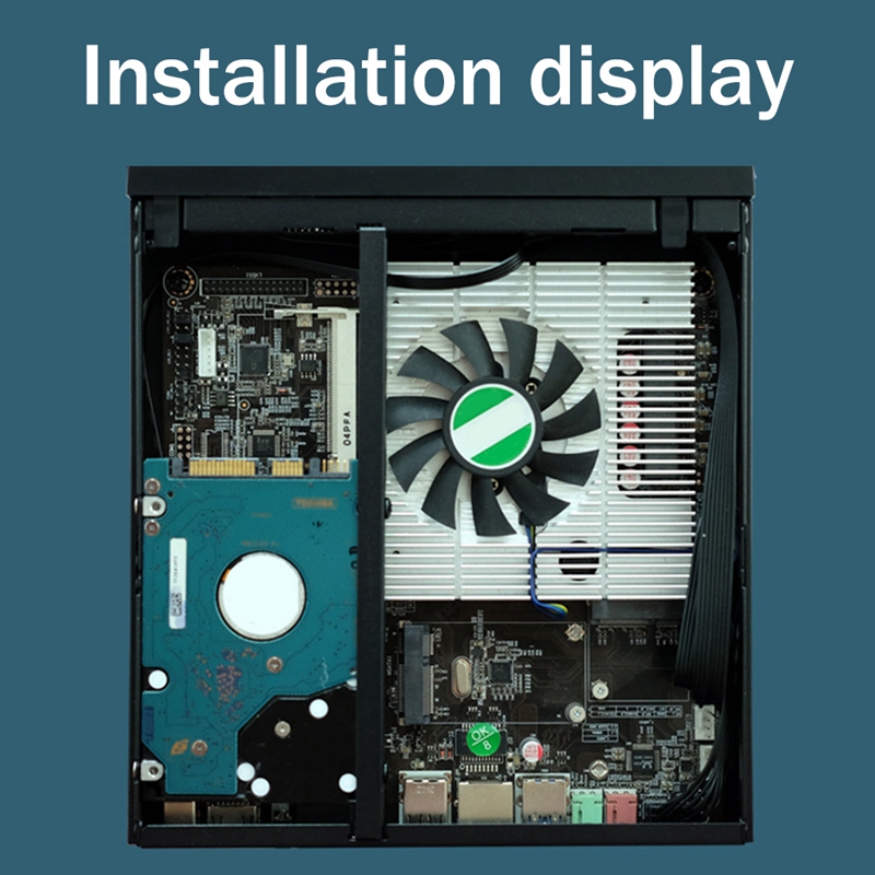 DX01 Thin Mini ITX Computer Chassis Desktop Computer Chassis USB2.0 Computer Case with Telescopic Foot