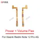 For Xiaomi Redmi Note 10 11 11T 11S 11E 12 Lite 4G 5G Power On Off Button Volume Switch Key Control Flex Cable. 