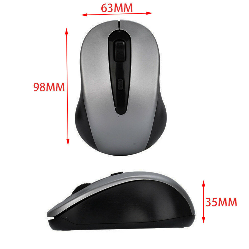 2.4G Wireless Mouse 1600DPI Adjustable Mini Optical Computer Mouse For Laptop Desktop