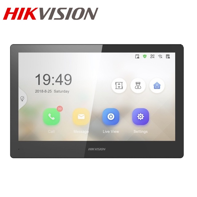 Màn hình màu chuông cửa ip hikvision ds-kh8520-wte1 .màn hình cửa chuông hình ip hỗ trợ wifi, màn hình căn hộ thế hệ thứ 2 kích thước 10,1 inch