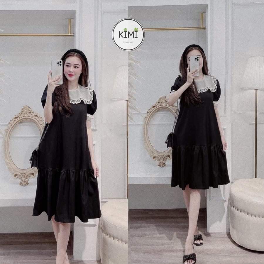 đầm bầu thiết kê suông a công sở-váy bầu xinh giá rẻ đẹp-free size 42-70kg
