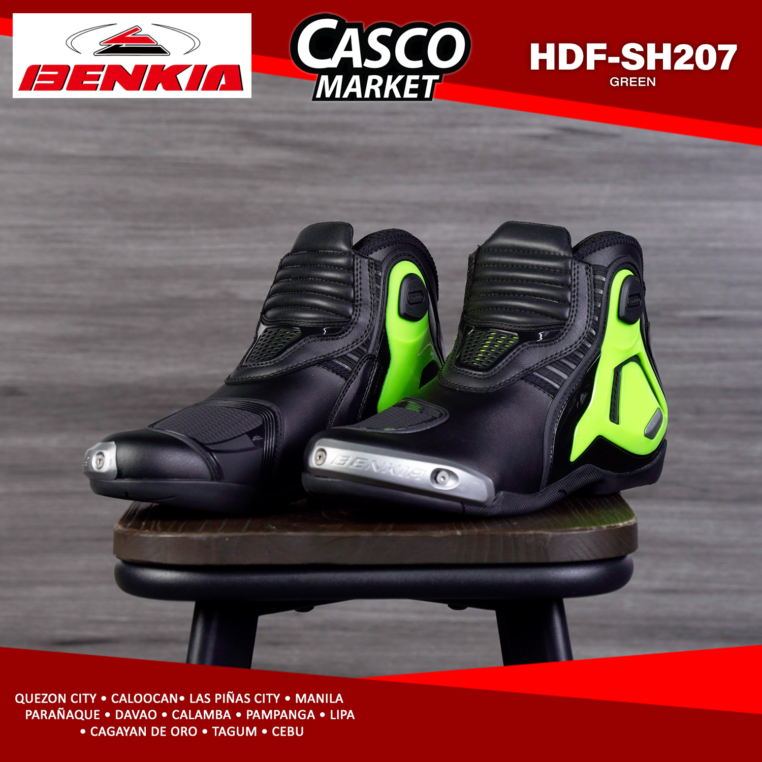 BENKIA HDF-SH207 MENS BOOTS TOURING LOWCUT RIDING SHOES Lazada