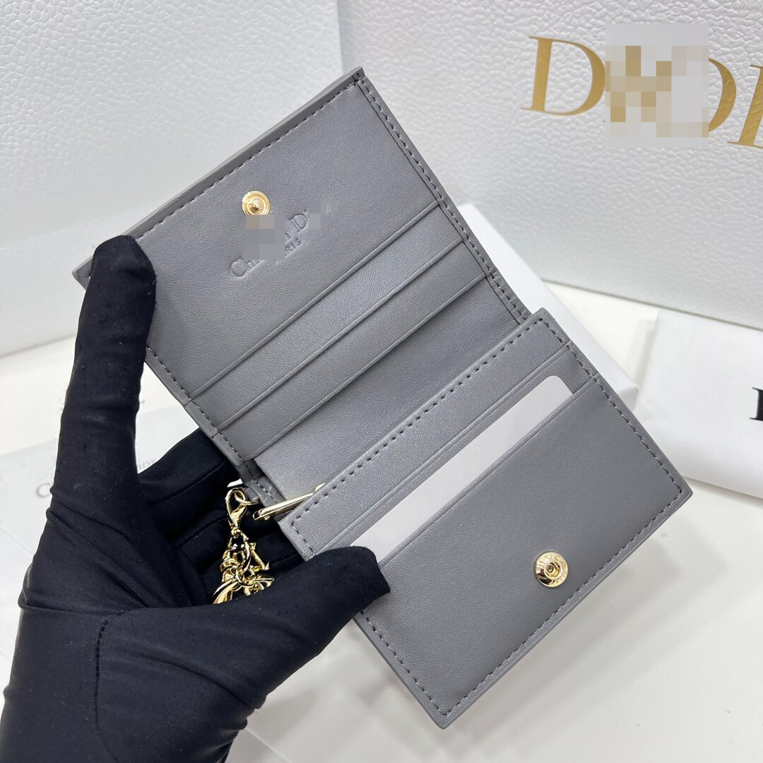 （High end bags）2023D new women's wallet leather short wallet zero wallet Box packaging