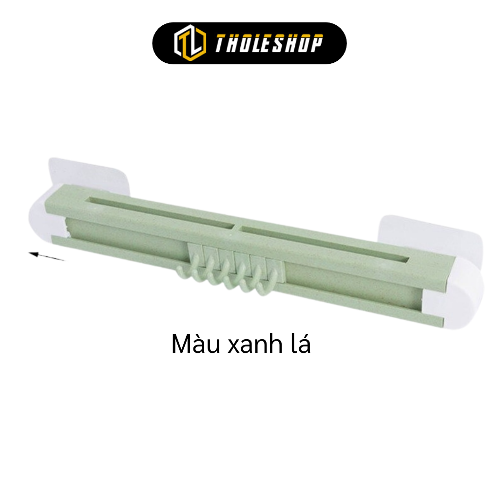 Thanh treo dao, kéo - Kệ để dao kéo dán tường kèm 6 móc treo đồ tiện dụng - Giá máng dao treo tường - Móc treo đồ nhà bếp tiện dụng