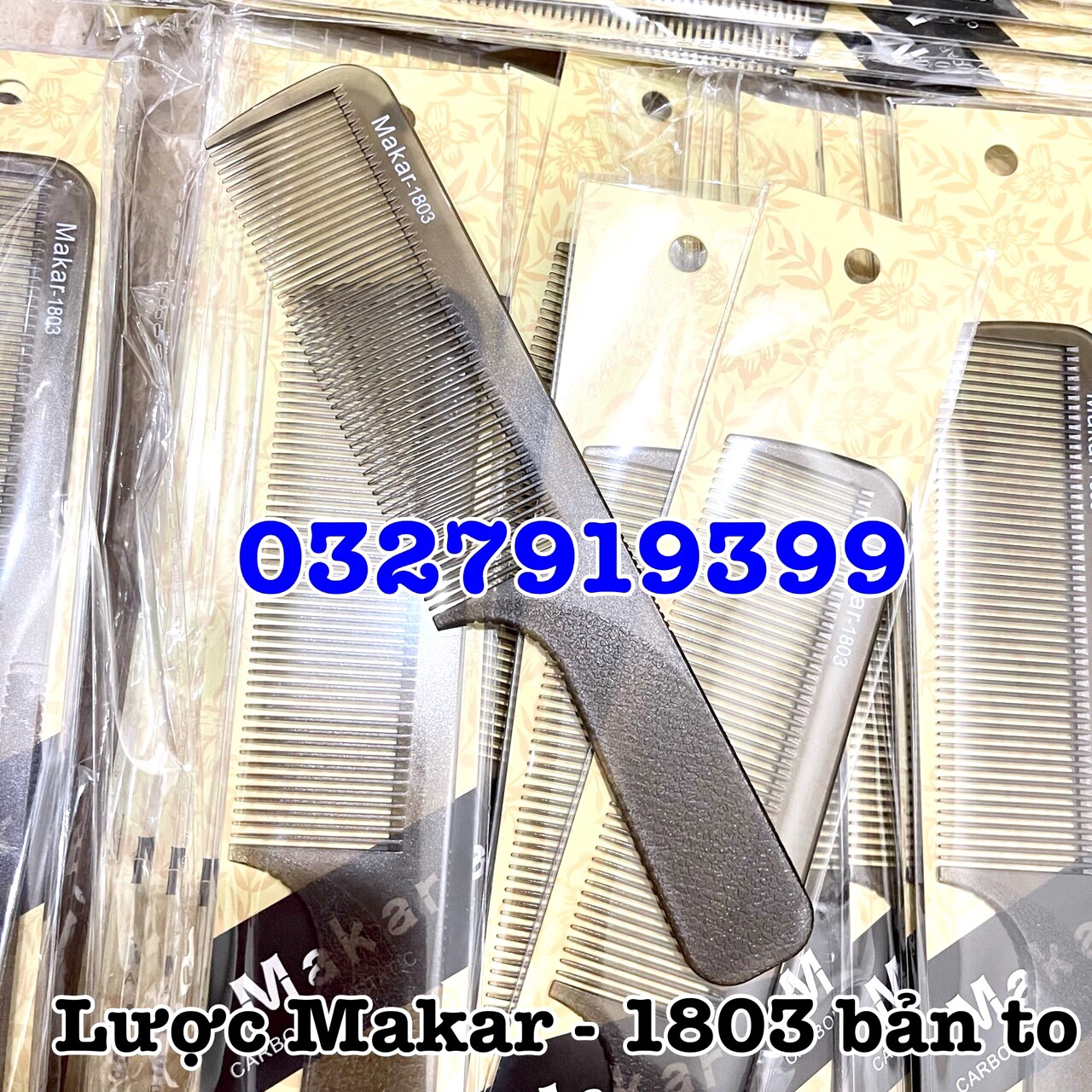 Lược cắt tóc nam cao cấp Makar bản to 1803