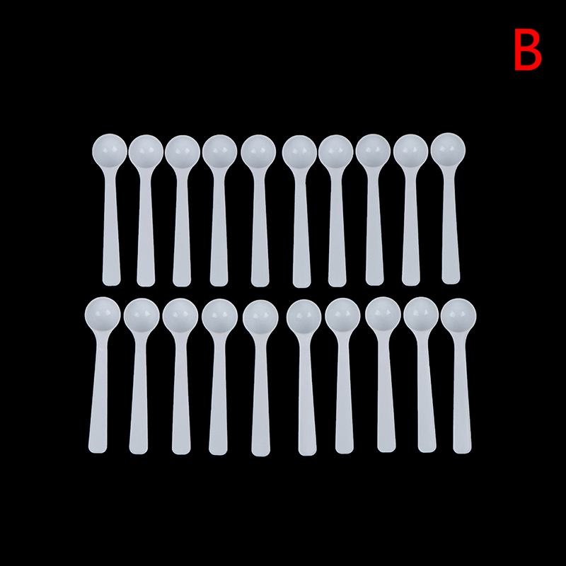 20PCS 1g Plastic 1 Gram Scoops/Spoons For Food/Milk/Medcine Measuring Spoons