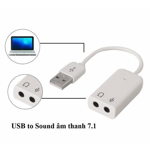 Usb ra Sound Có Dây 7.1 ( Cáp Chuyển Đổi Từ USB ra âm thanh và mic cổng 3.5)