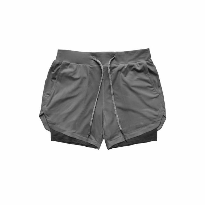 plus size 2 in 1 running shorts