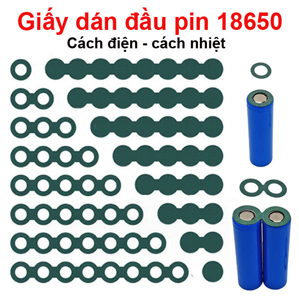 (50 miếng) giấy dán cách điện, cách nhiệt đầu pin 18650 ||