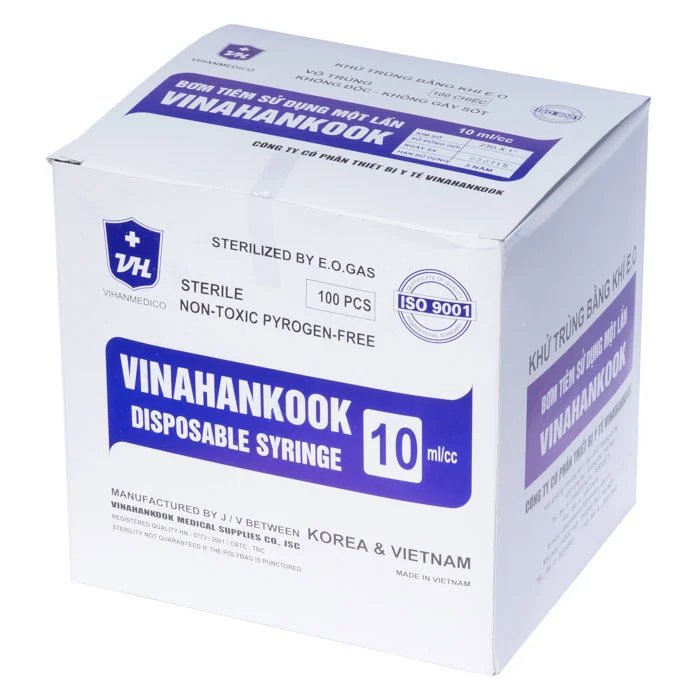 Bơm kim tiêm vinahancook, nhiều size bơm, hộp 100 cây