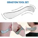 Stainless Steel Gua Sha Scraping Massage Tool Set Muscle Scraper Tool for Back,Leg, Arm, Neck, Shoulder and Whole Body Acupoints. 