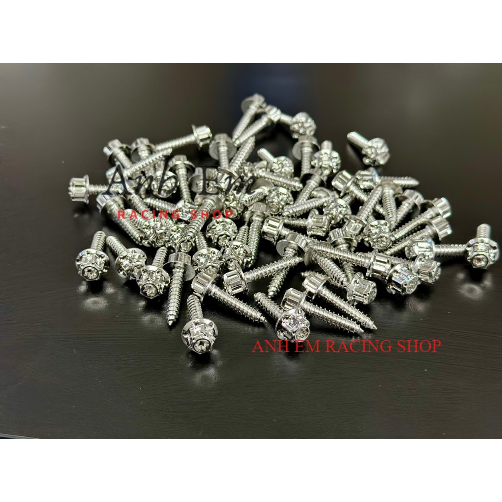 Ốc inox 304 salaya 5li23 trụ d3 gắn pô e vision ab vario sh