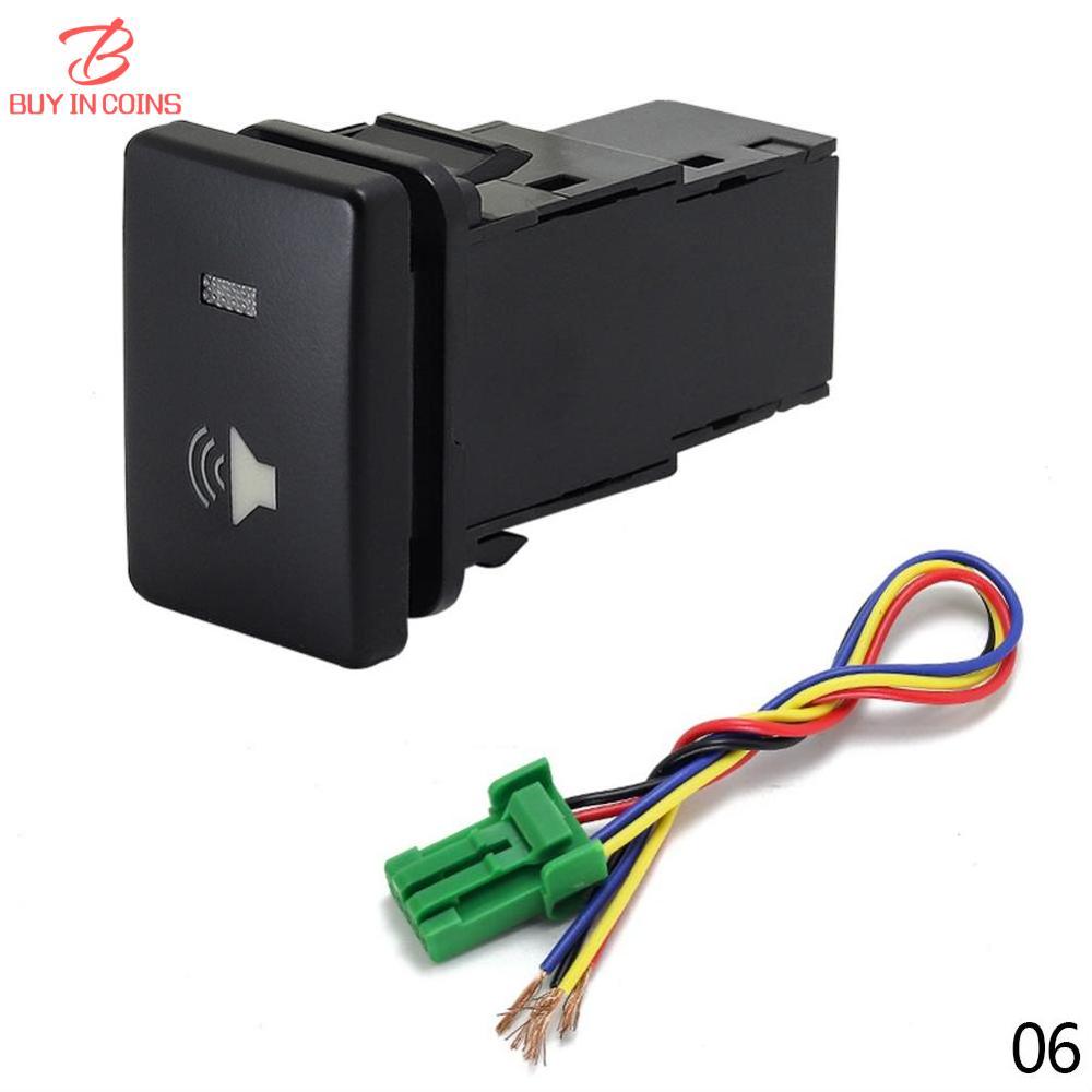 BC Car LED DRL Power Fog Light Rearview Mirror Heating Button Front Rear Switch Green Light with Cable for Toyota Camry Prius Corolla