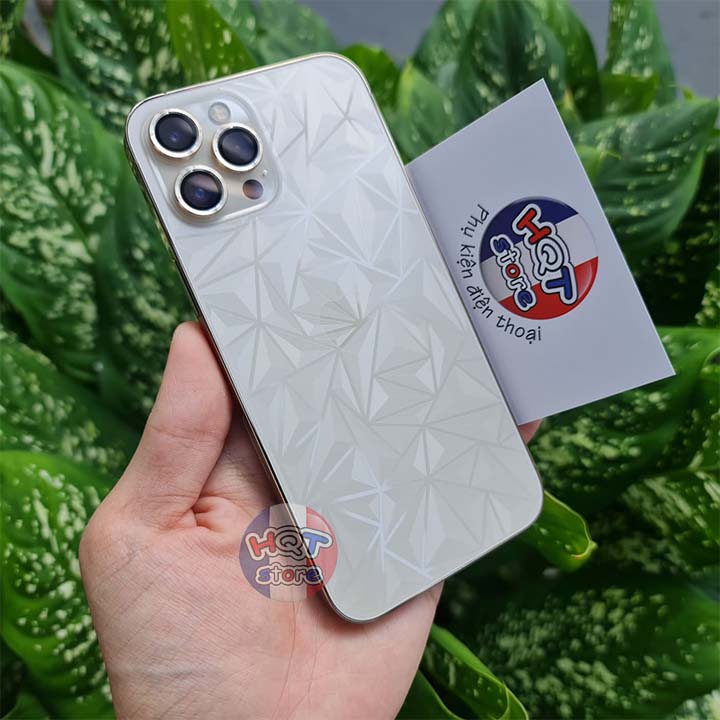 Miếng dán mặt lưng 3D vân kim cương Iphone 12 Pro Max / 12 Pro / 12