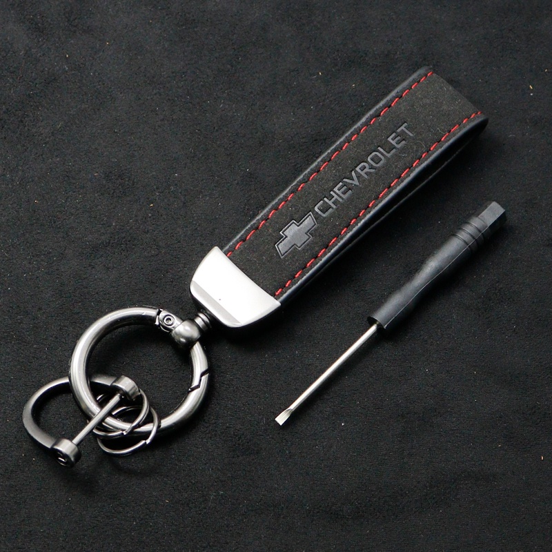 Hardingsun Car logo key chain car key ring black keychain Leather Keychain for Opel Nissan Ford Benz Volvo Toyota etc