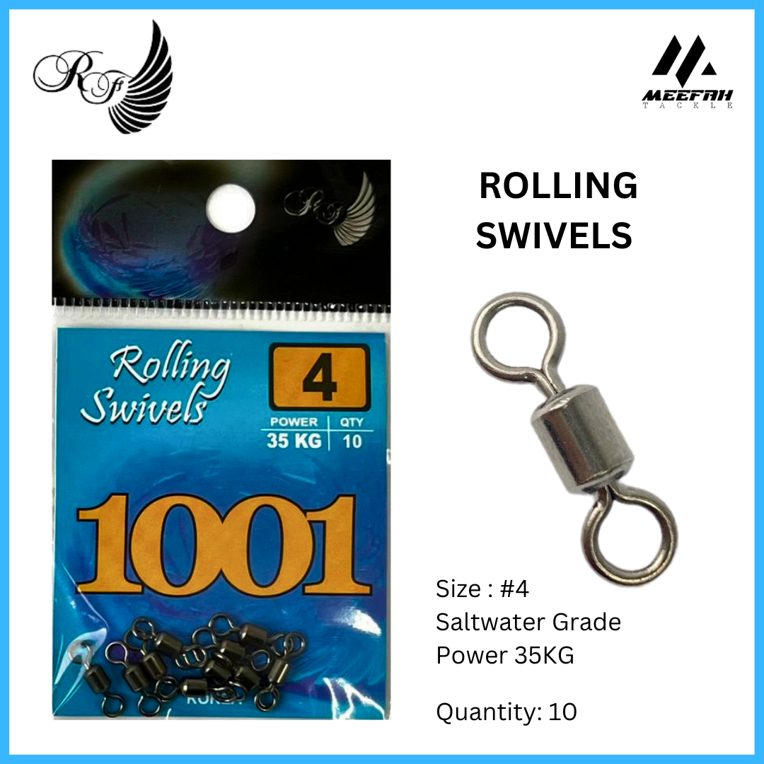 ROD FORD ROLLING SWIVEL 1001 - Fishing Swivel Snap Kili Pancing
