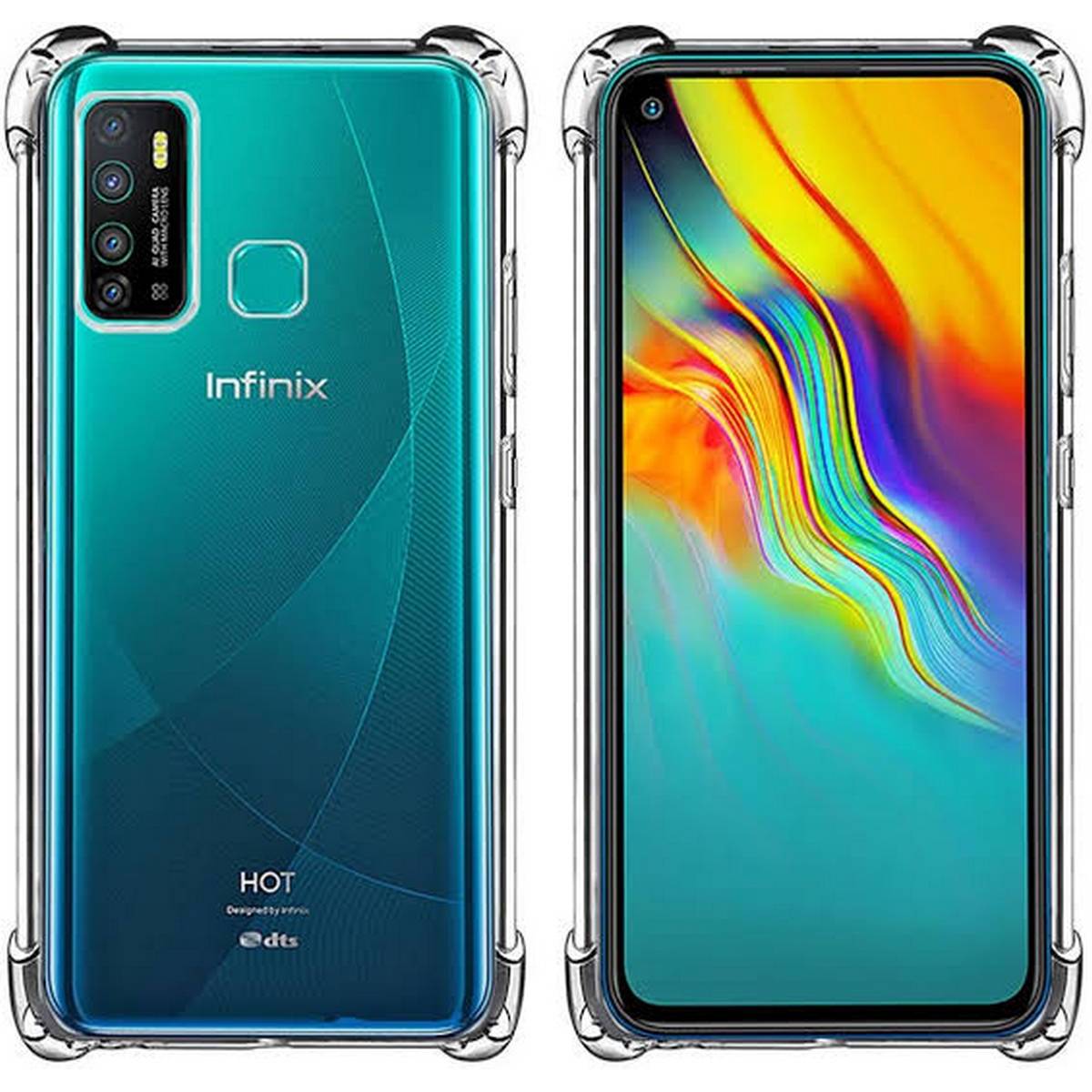 Infinix Hot 9 Play Back Cover Transparent Extra Bumper Anti Shock Soft Crystal Clear Cover For Infinix Hot 9 Play