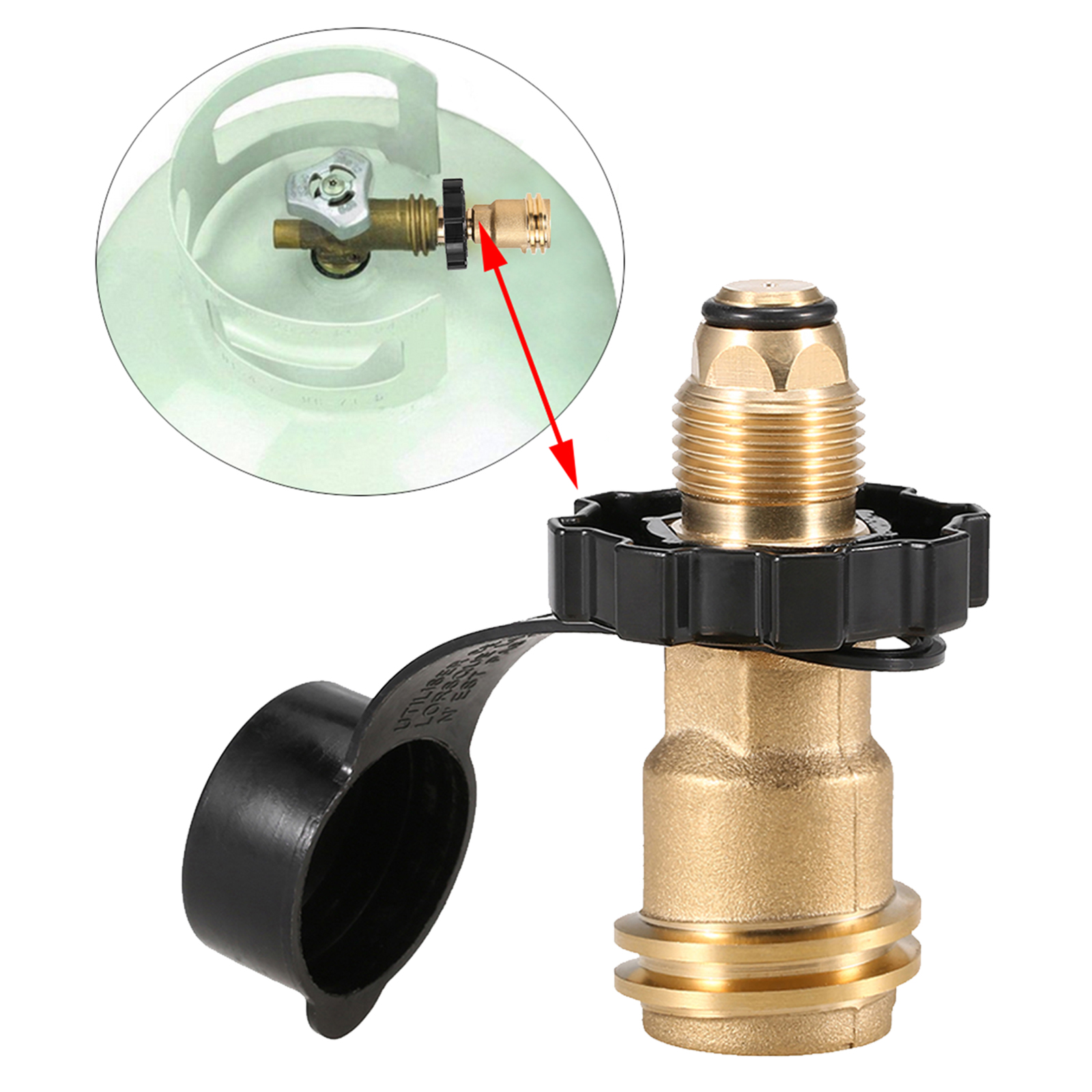Daywolf Propane Tank Adapter Convert POL to QCC1/ Type 1 BBQ Pressure Regulator