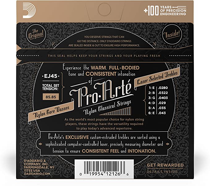 Dây đàn guitar classic D'addario EJ45 Pro-Arte