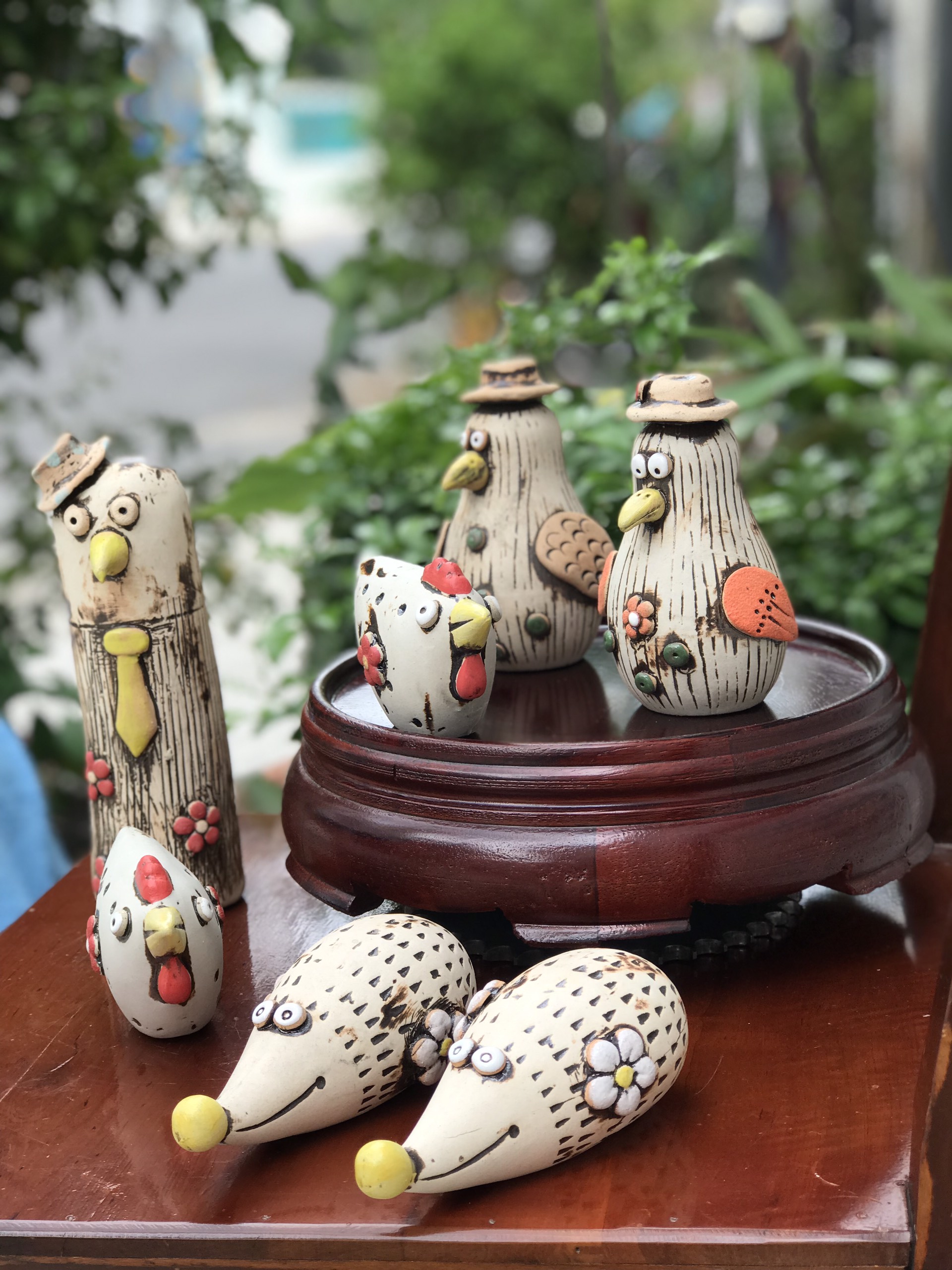 BỘ TƯỢNG TRANG TRÍ DECOR GỐM SỨ THỦ CÔNG