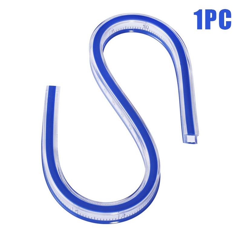 1pc30cm Curved Ruler For Sewing Soft Flexible English And Metric Scale Rule Engineering Drafting Drawing Tool Sewing Accessories ZHIXING. 