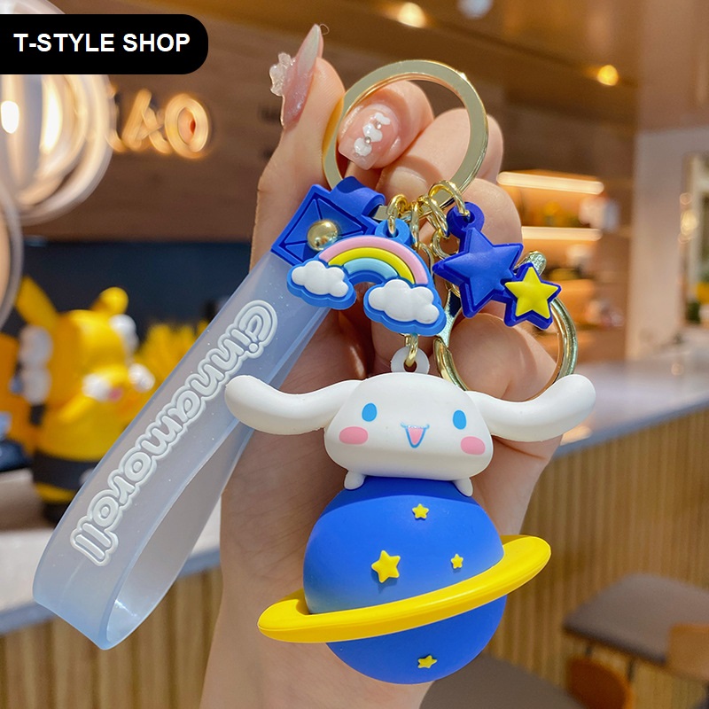 Móc khóa Thỏ trắng cinnamoroll cao cấp khám phá vũ trụ