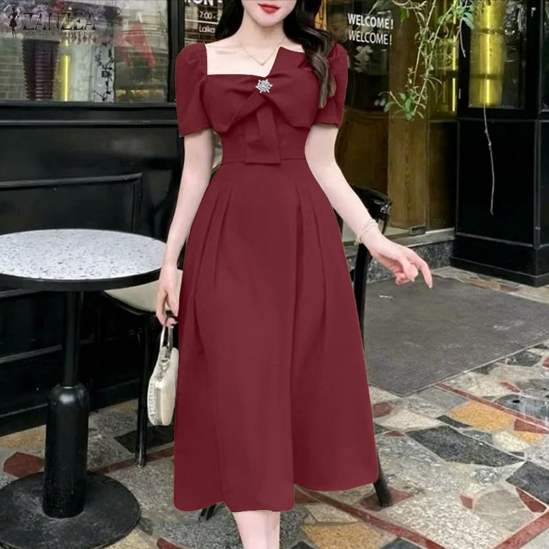 Aesthetic Elegant Red Dress Elegant Red Dress Korean Style Aesthetic Red Dressy Outfits Elegant Red Dress Korean Style Aesthetic Red
