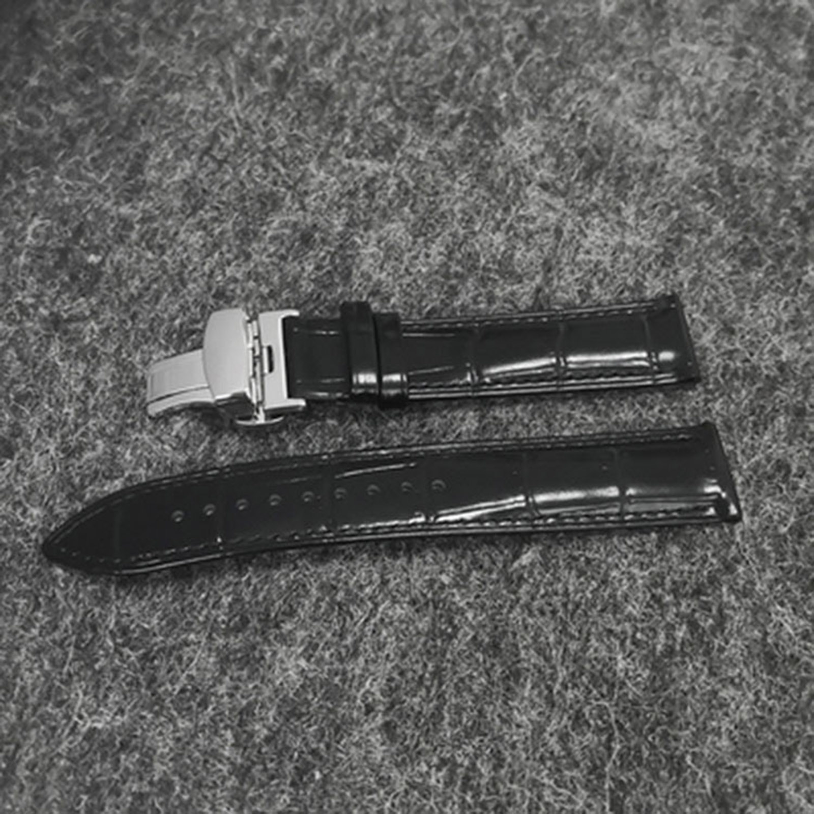 39mm đáy trong suốt xem trường hợp + Bướm Đôi Clasp Dây da thay thế cho đồng hồ phụ kiện cho nh35/nh36 phong trào