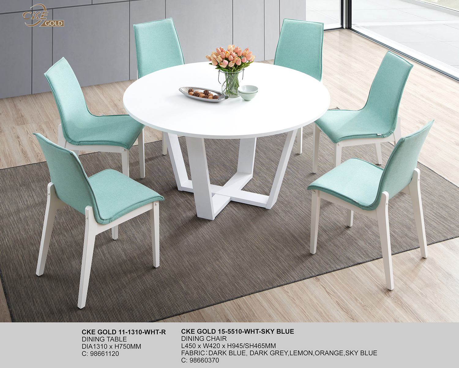 [READY STOCK IN LOCAL MY AS OF JUNE 2022] 1+6 Seater Solid Wood White