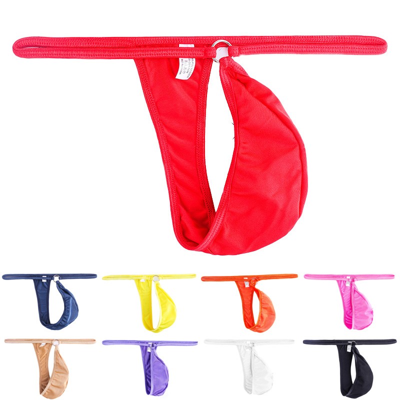 【MOMLOVE】 Breathable T Back Jockstrap Low Rise G String Briefs for Men's Underwear