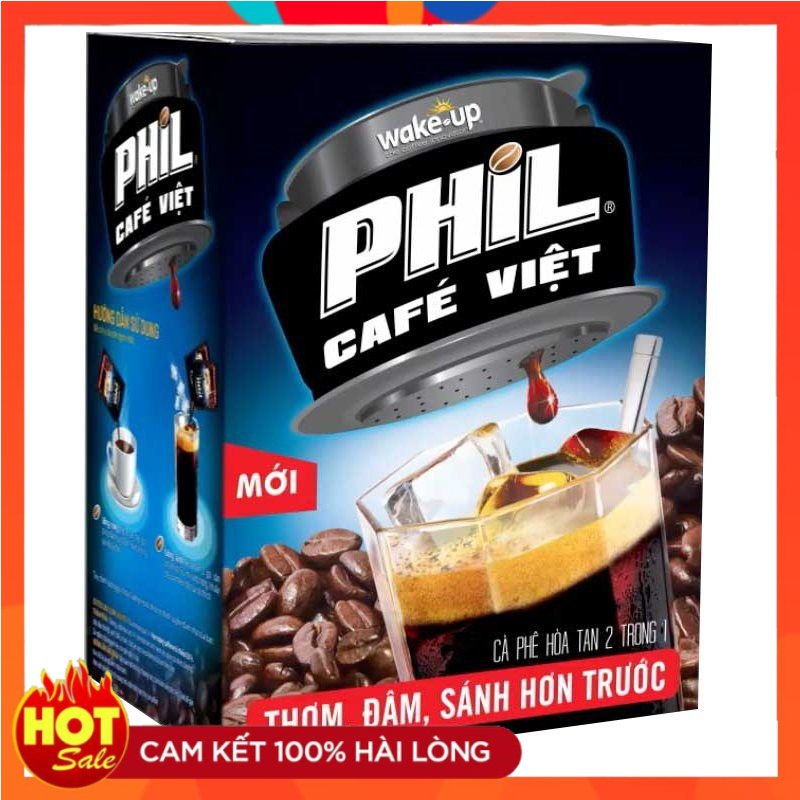 Cà Phê Phil Wake - Up đậm vị cafe đen  (15gói x 16g) DATE MỚI