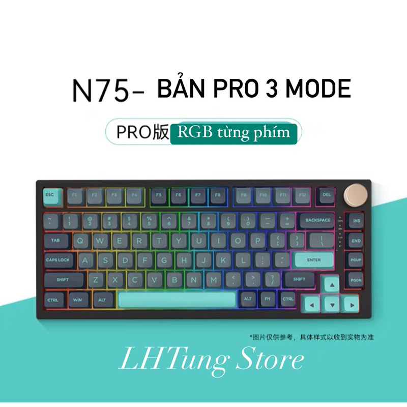 [SẴN GIAO] Bàn phím cơ không dây VGN N75 - 3 MODE/1 MODE Full Phím  ~ Layout 75%
