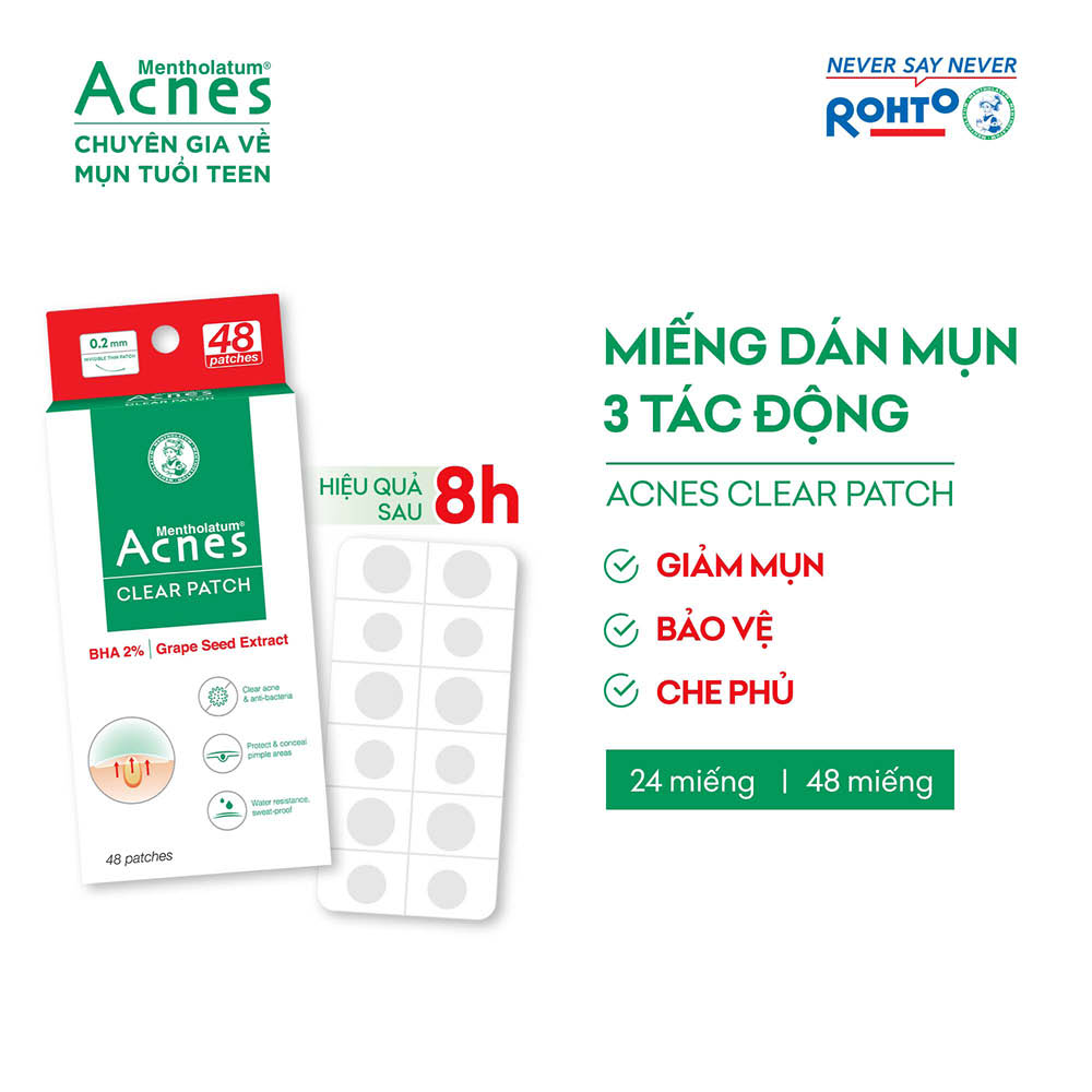 Acnes Clear Patch Helps Reduce Acne and Inflammation (48 Pieces)