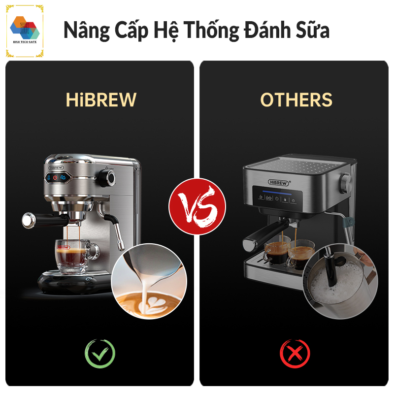 Máy pha cafe espresso tự động hibrew h11 siêu nhỏ gọn 12cm, công suất 1450w - ảnh sản phẩm 2